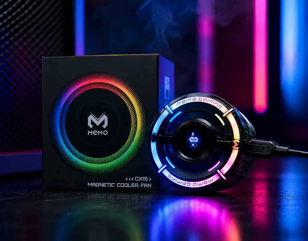 MEMO CX15 Magnetic Mobile Phone Cooler RGB Gaming Cooling Fan
